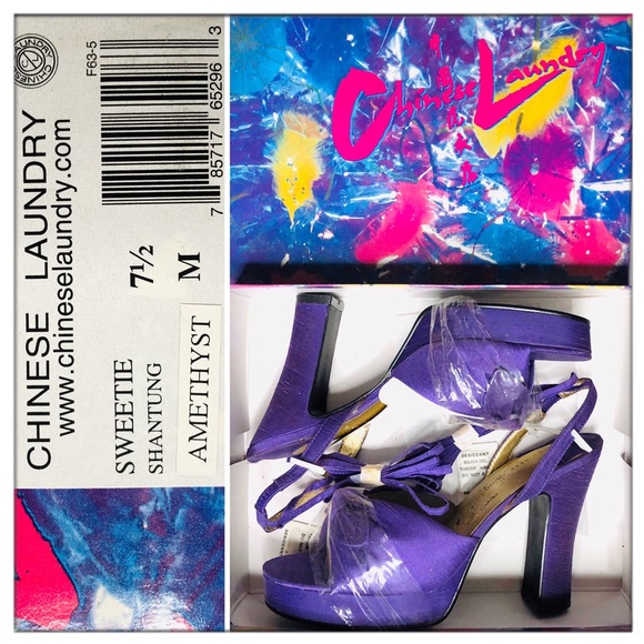 Chinese Laundry “Sweetie” Shantung Amethyst heel - Picture 8 of 8
